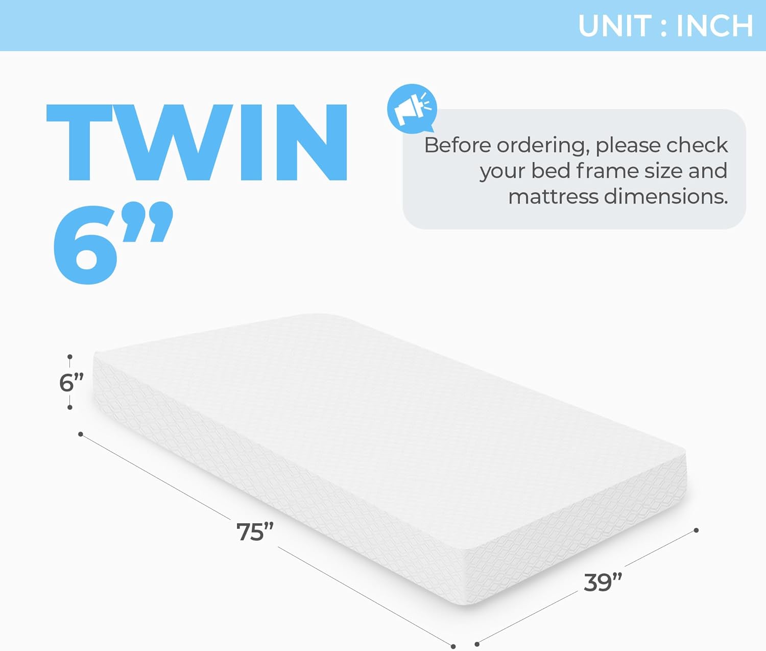 Neo Sleep Twin Cooling Gel Memory Foam Mattress - Medium Firm Pressure Relief | CertiPUR-US Certified, No Fiberglass