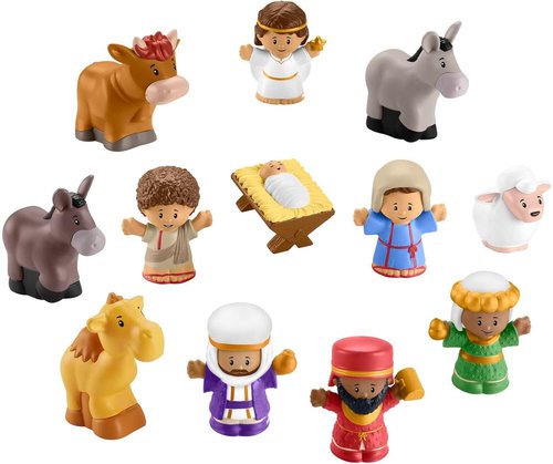 Fisher-Price Little People Nativity Set - Musical & Light-Up Toddler Toy | 18 Pieces for Christmas Play (Ages 1+)