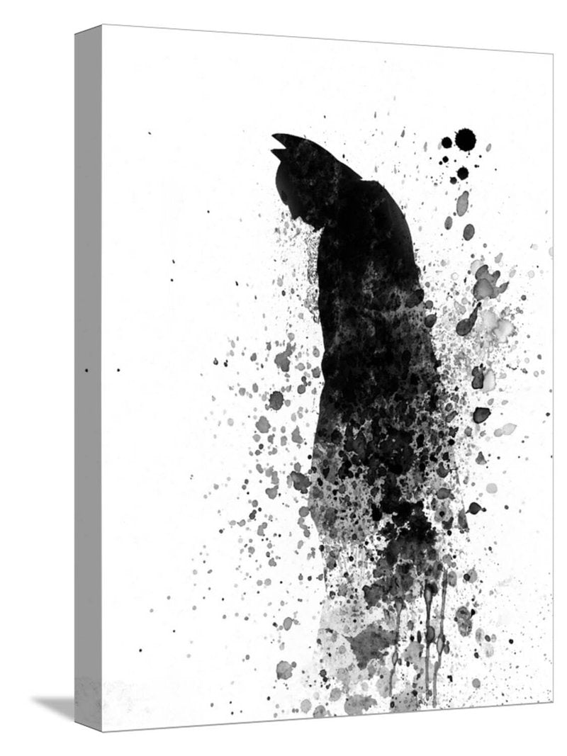 ART.COM Stretched Canvas Print Batman Watercolor III by Jack Hunter, 12" x 16"