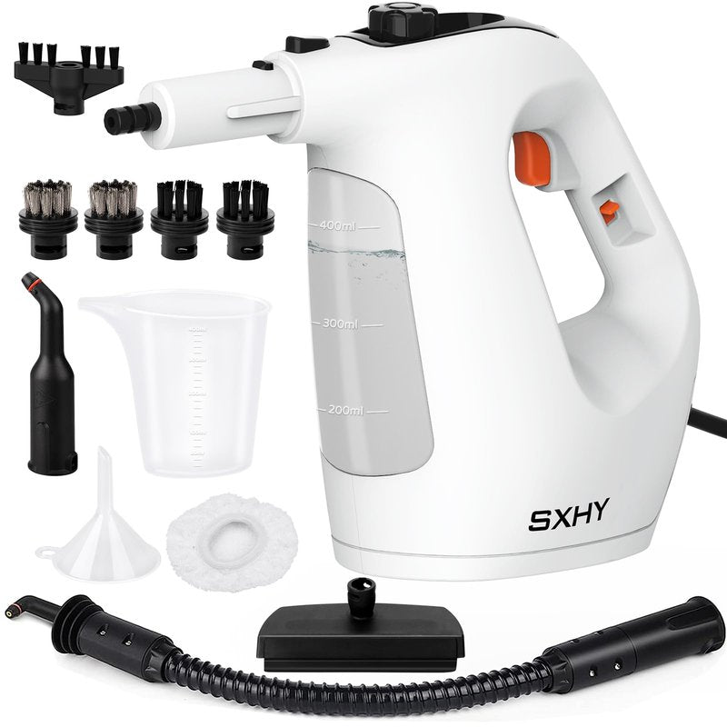 Steam Cleaner, Handheld Steamer for Cleaning, Multipurpose Pressurized Steam Cleaners for Home Use with Continuous Steam Lock, Unlimited Use Time and 11 Accessory Kit to Remove Grime