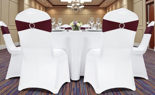 MDS Spandex Chair Sashes - Premium Stretch Covers with Buckle Slider for Weddings & Events | Pack of 10 - Burgundy