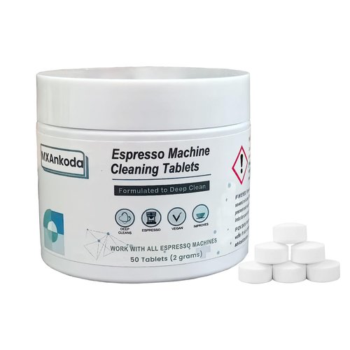 Coffee Maker Cleaner Descaler Tablets(50 Counts), Descaling Solution for Brevle, Nespres, Keurig, Ninja, Delonhi, Miele, Gaggia, Removes Limescale, Oil Buildup for Universal & Espresso Coffee Machine