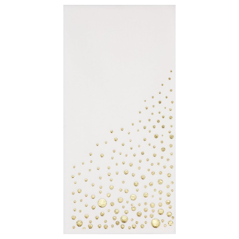 Stylish White and Gold Napkins for Party, 100 Linen Feel Disposable Dinner Napkins, 8.5x4.25" Gold Hand Towels for Bathroom, Cloth Like Linen Feel Guest Towels for Wedding, Reception or Event