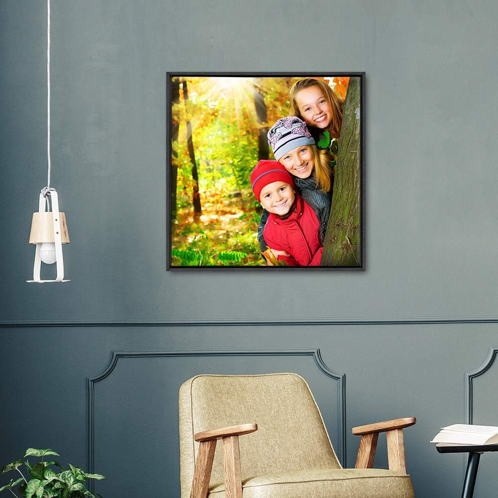 wall26 Framed Canvas Wall Art - Custom Home Decor for Living Room & Bedroom | 16"x16", Black Frame