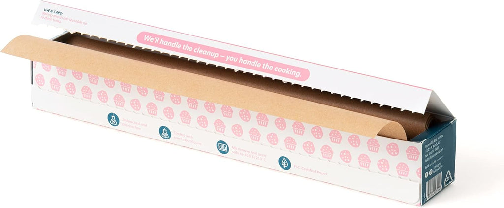Parchment Paper by For Good - 24 Pre-Cut Half Sheets | Unbleached, Non-Toxic & Oven-Safe