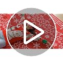 PureCozy 8' x 10' Christmas Snowflake Area Rug, Red – Washable, Non-Slip