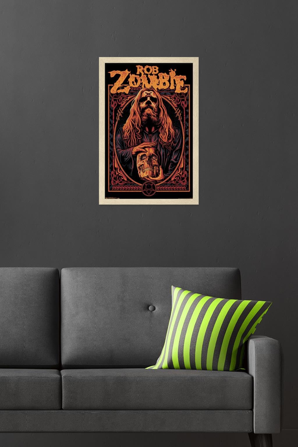 Rob Zombie - Warlock Wall Poster, 22.4L" x 14.7W", Blonde Framed Version
