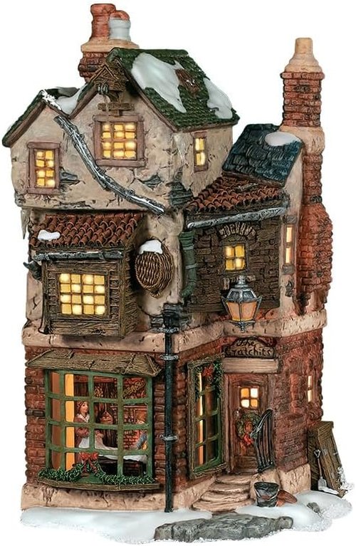 Department 56 Dickens' A Christmas Carol Village - Cratchits Corner Lit Building, 9.65 Inch, Multicolor