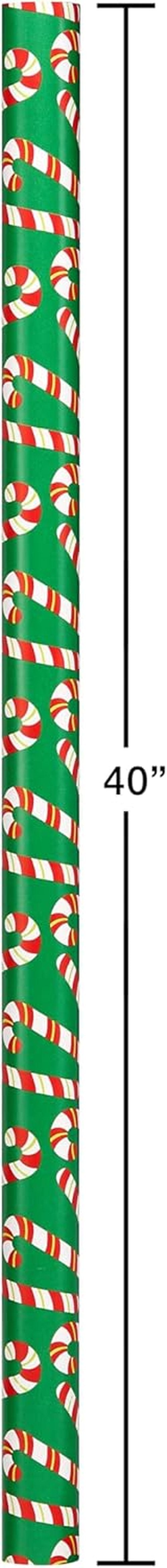 American Greetings Christmas Wrapping Paper Rolls - Reversible Santa & Snowmen Design | 120 sq. ft. (3 Rolls, 30 in. x 12 ft.)