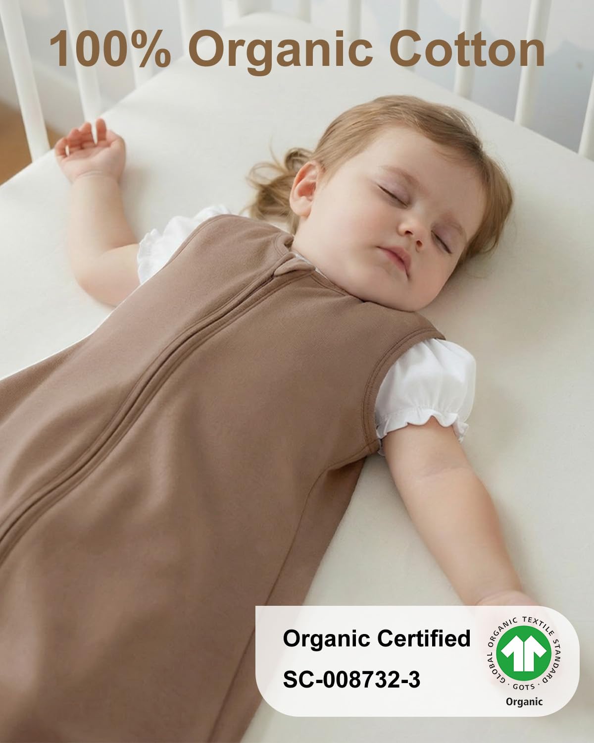 Yoofoss Baby Sleep Sack - 100% Organic Cotton Wearable Blanket for 18-24 Months | 3 Pack, Comfy & Lightweight