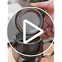 DOPUDO 17 oz Glass Teacup with Infuser and Lid, Borosilicate Tea Mug 500 ml