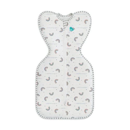 Love To Dream Swaddle UP - Baby Sleep Sack for Self-Soothing | Snug Fit, 1.0 TOG, Medium 13-19lbs, Rainbow Dream