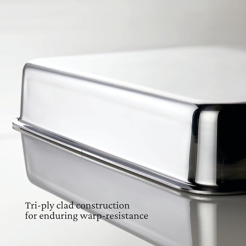 Hestan Provisions OvenBond | 9" x 13" Tri-Ply Rectangular Stainless Steel Baking Pan