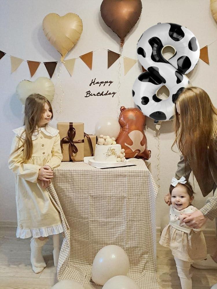 Numbers Balloon - 40 Inch Large White & Black 3 Balloon for Birthday Party Decor | Perfect for Three-Year-Old Celebrations