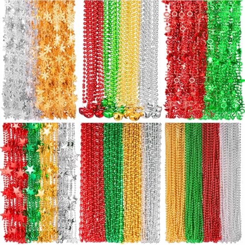 Civaner 300 Pcs Snow Christmas Bead Necklaces Bulk – Gift Idea