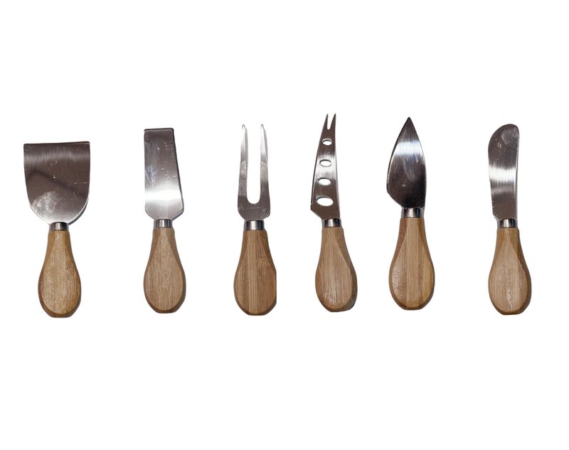 Charcuterie Boards，Cheese Board in cludes 6 Cheese Knives, 3 Seasoning Plates, with Platter and Drawer, Matching for Gatherings, Outing Door Use