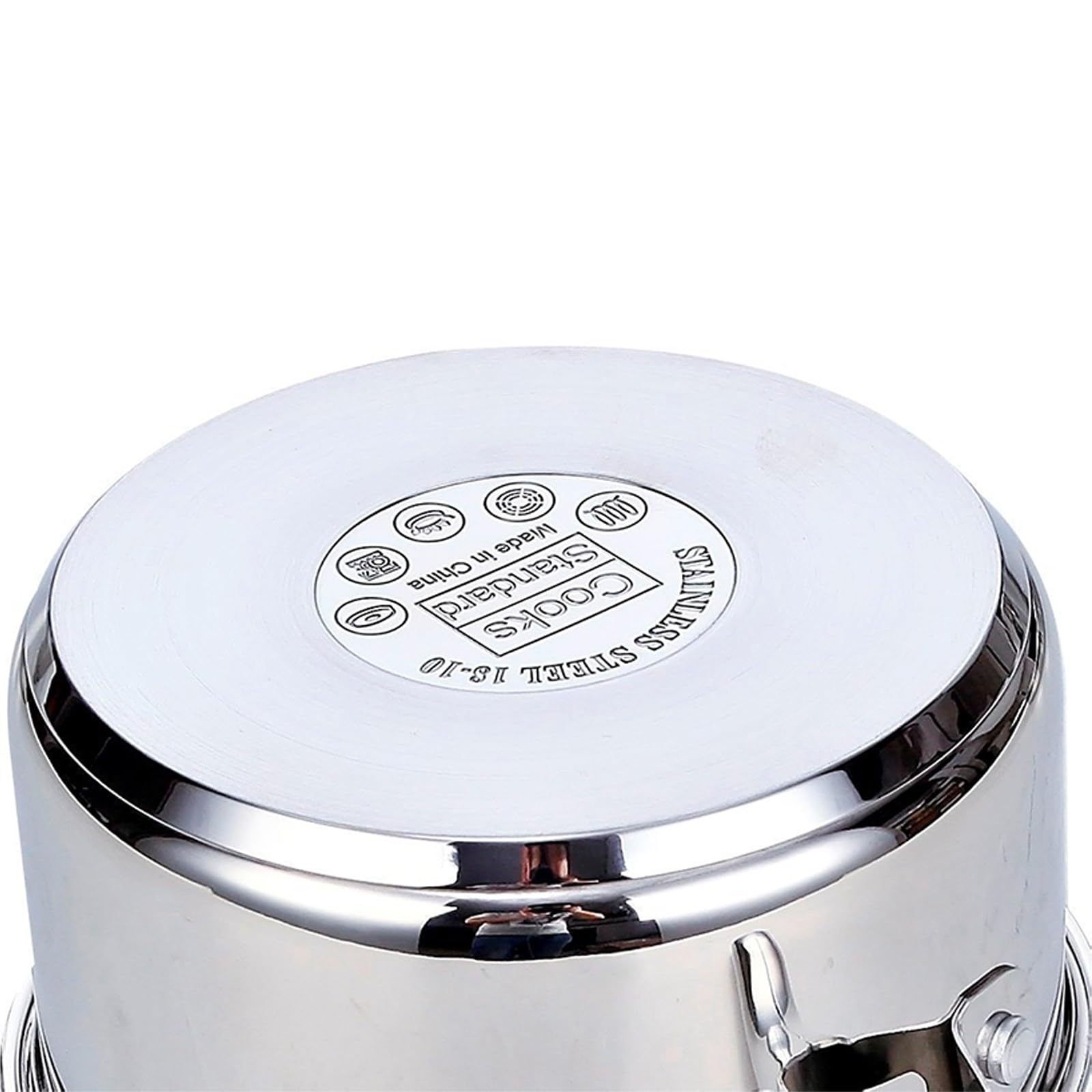 Cooks Standard Dutch Oven Casserole with Glass Lid, 7-Quart Classic Stainless Steel Stockpot, Silver