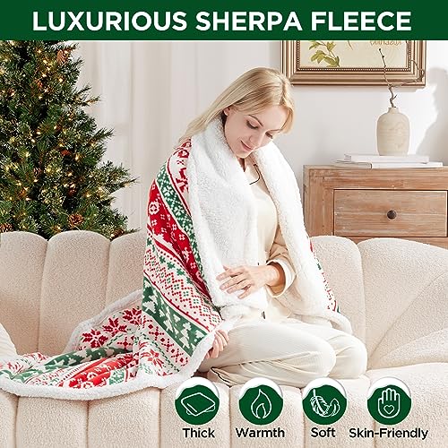 Westinghouse Christmas Tree Throw Blanket 50x60 Soft Heated Holiday Decor
