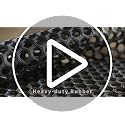 Heavy Duty Rubber Door Mat 17x30 Inch - Non-Slip Waterproof Outdoor Doormat