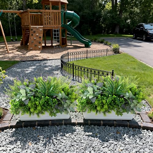 UV-Resistant Outdoor Faux Plants - 12 Pack Realistic Artificial Greenery