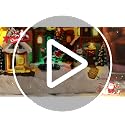 Chonsun 10.2 Inch Christmas Village House with Skiing & Skating Characters – USB Lighted Town Scene