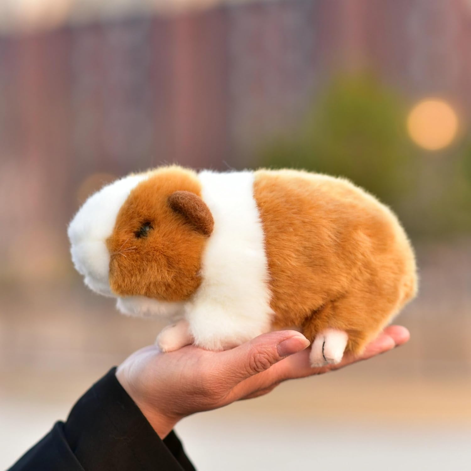 Skiennix Realistic Hamster Plush Toy - Squeezable Guinea Pig Doll for Kids | Soft & Cuddly