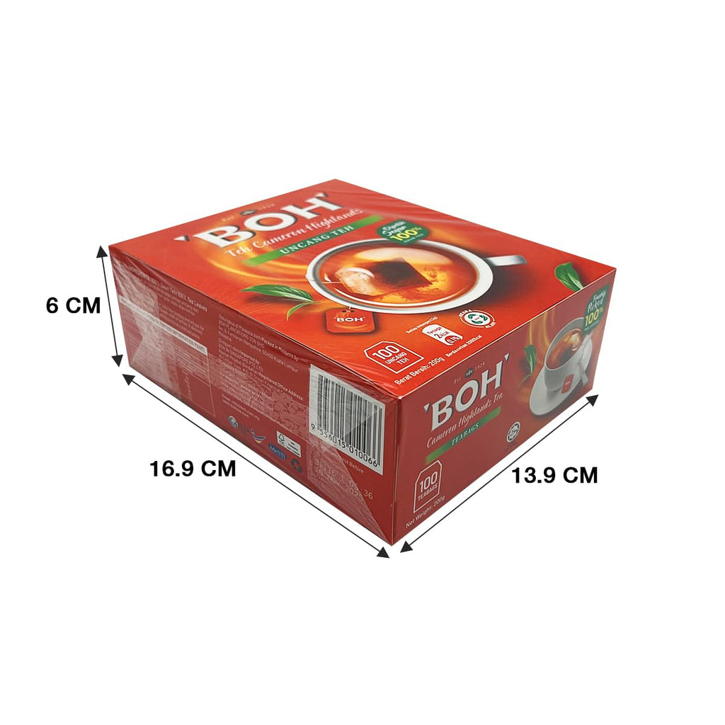 BOH Tea Malaysia Classic Cameron Highlands Tea (100 Teabags) Halal Teatime Instant Drinks 200g (7.05 oz)