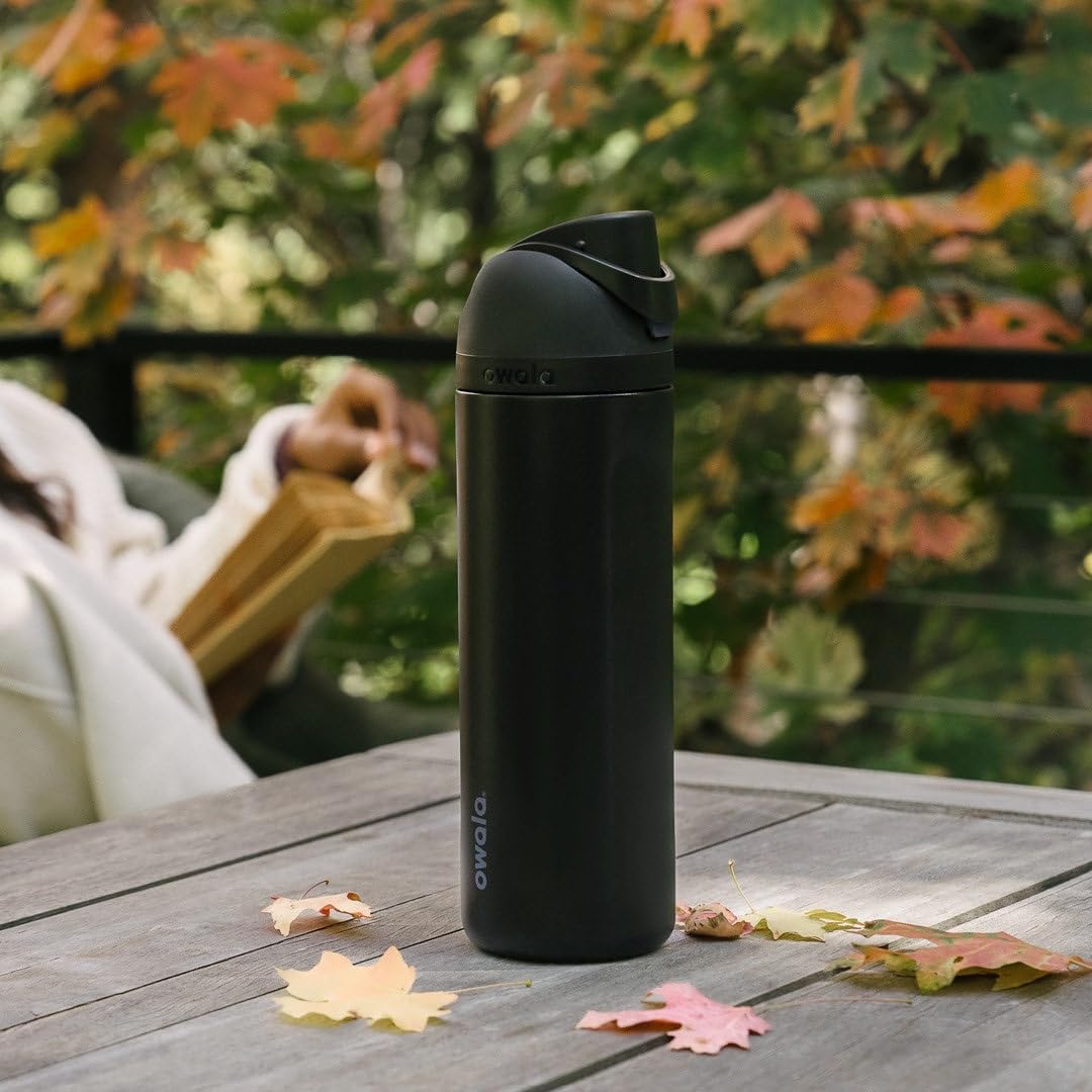 Owala FreeSip Insulated Stainless Steel Water Bottle - BPA-Free, 24 Oz, Perfect for Travel - Lost Signal Design
