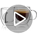 SCJHMY 5oz Double Walled Borosilicate Glass Coffee Mugs Set of 2 - Insulated Tea & Espresso Cups