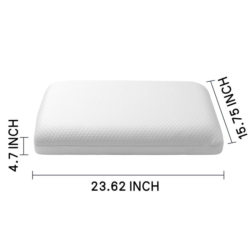 HYVECLOUD Memory Foam Bed Pillow，Adaptive Pillows for Neck Pain Relief，Medium Firm Pillow for Side,Back,and Stomach Sleepers Keep Pressure Relief to Deep Sleep, 24 * 16 * 5 Inches, Standard