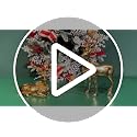 Gold Sitting Deer Figurine - 10 Inch Holiday Home Decor Ornament