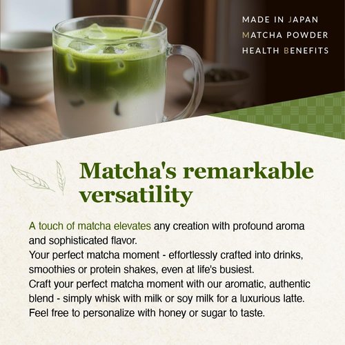 KATSUHIKO Japanese Organic Matcha - Ceremonial Grade - Carefully selected by our 20th-generation Kyoto tea master (est. 1751).Organic JAS Certified. 55g(1.94 oz).