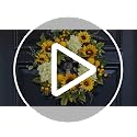 22-Inch Sunflower and Hydrangea Wreath with Lemons for Front Door
