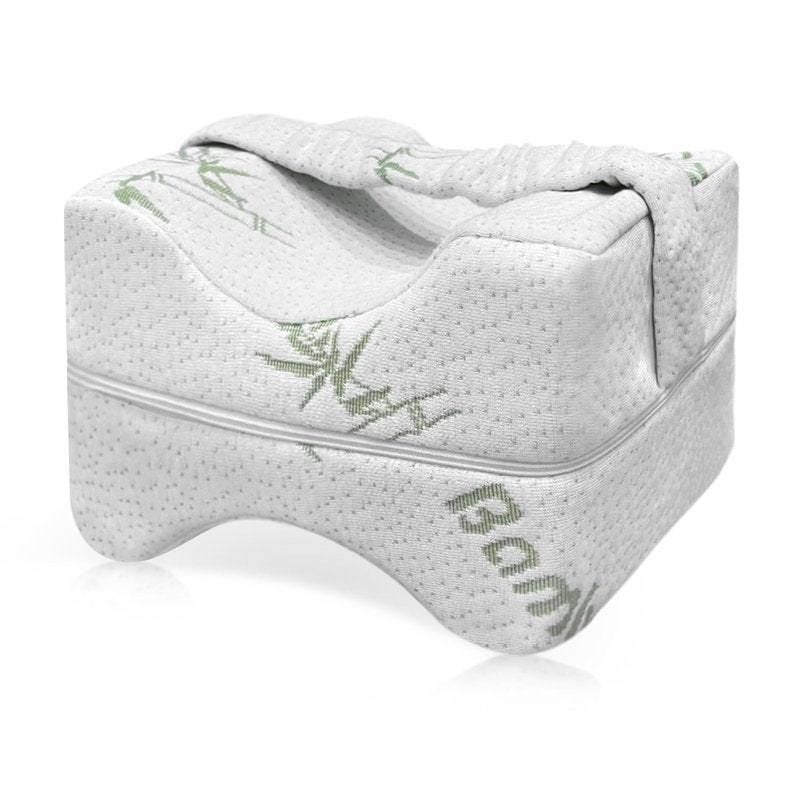Knee Pillow for Side Sleepers With Strap - Medium Memory Foam Leg Pillow for Side Sleeping - Between Legs Pillow For Hip Pain & Lower Back Pain Relief For Pregnant Women - Sciatica Pain Relief