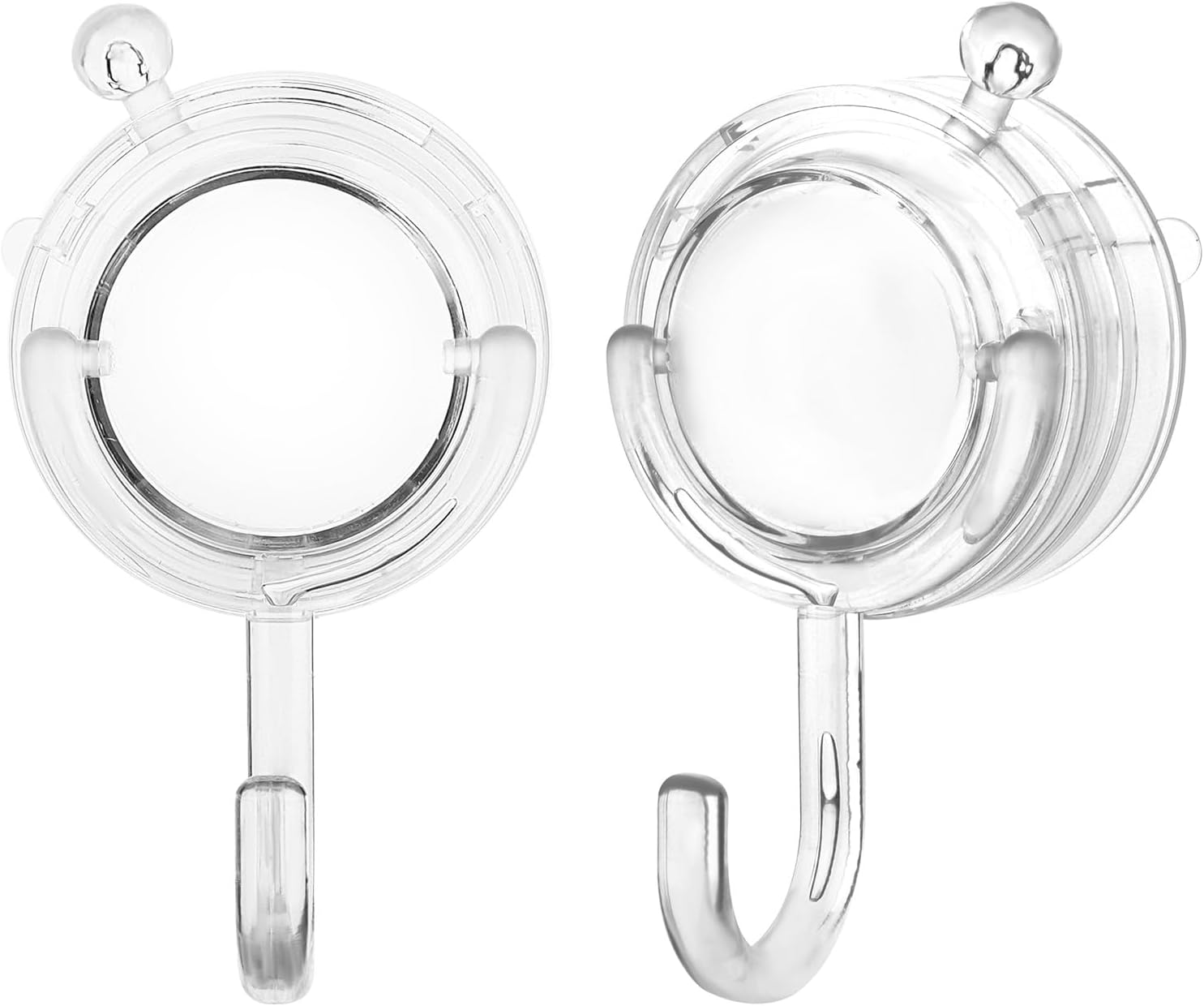 VIS'V Wreath Hanger - Heavy Duty Suction Cup Hooks | 22 LB Capacity, Removable & Reusable, Clear, 2 Pcs