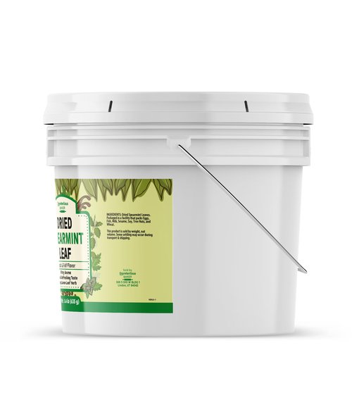 Unpretentious Dried Spearmint Leaves (1 Gallon) Fresh Taste, Crisp Loose Leaf Herb, Pesto, Lemonade, Desserts