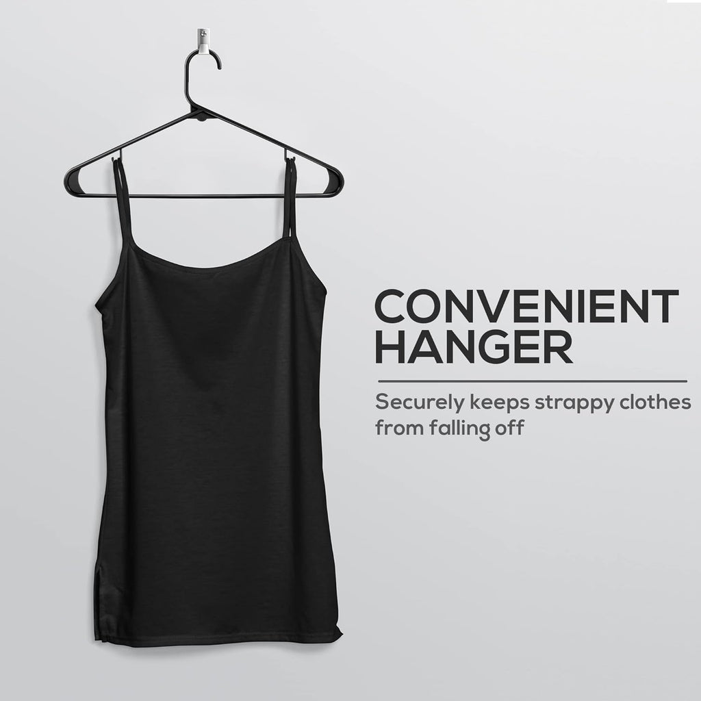 Utopia Home Plastic Hangers - Durable Space-Saving Closet Organizers - 20 Pack in Black for Shirts, Pants & Coats