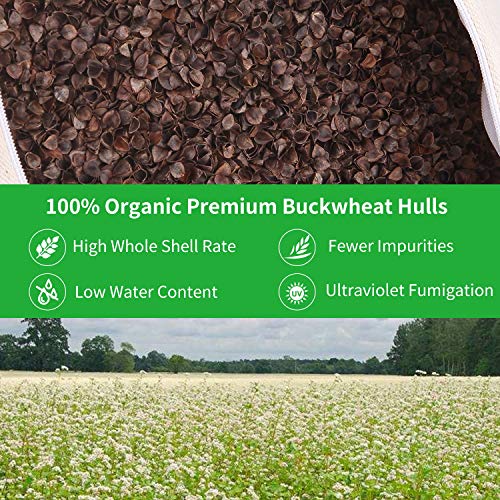Organic Buckwheat Rectangular Yoga Bolster Pillow, 24 x 10.5 x 5.5 Inch