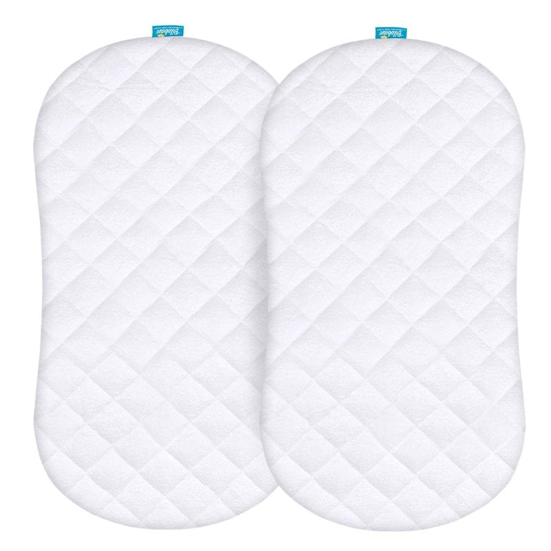Bassinet Mattress Pad Cover Compatible with Halo BassiNest Swivel Sleeper, 2 Pack, Waterproof Quilted Ultra Soft Surface, Breathable and Easy Care