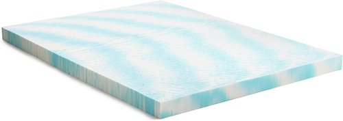 Linenspa 4 Inch Gel Memory Foam Mattress Topper - Queen Size, Cooling & Pressure Relieving | CertiPUR Certified