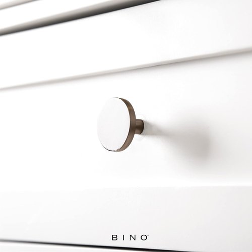 BINO 6-Pack Cabinet Knobs - Brushed Nickel 1.22" Diameter (31mm) - Stylish Dresser Drawer Handles