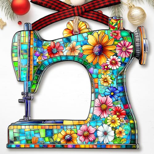 SUFAVN Sewing Machine Ornament Christmas Tree Decoration - Sewing Gift, Variation: Sewing