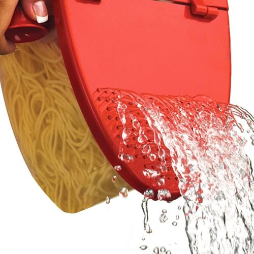 Microwave Pasta Boat with Strainer - Cooker for Rice, Vegetables, Chicken
