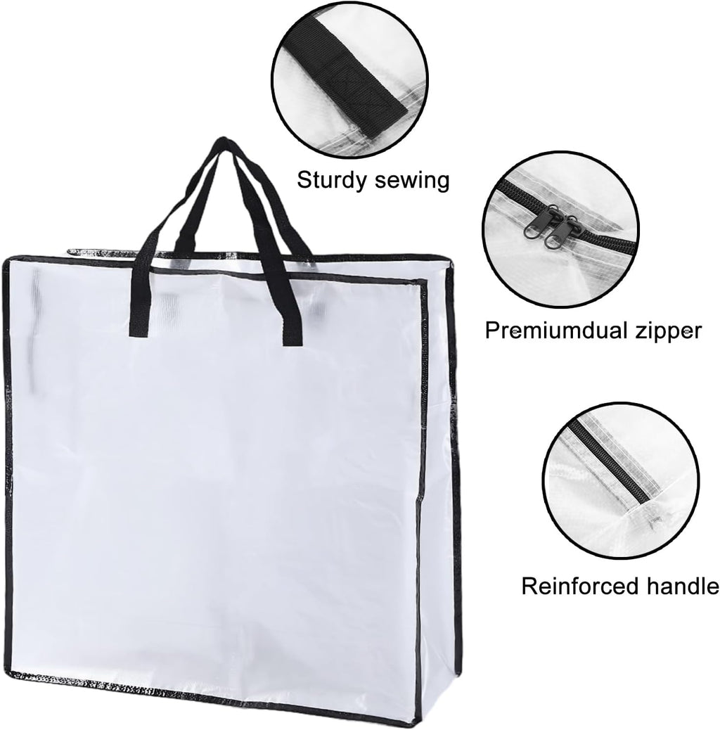 Skiennix Wreath Storage Bag - 5 Pack 26x9 Inch Zippered Organizer with Handles for Christmas Decor
