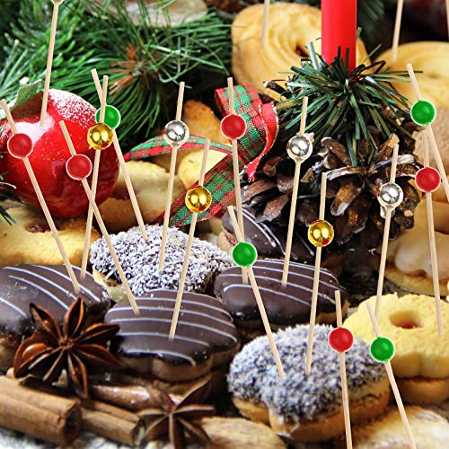 Sieral 200 Pcs Christmas Cocktail Picks Decorations Toothpicks
