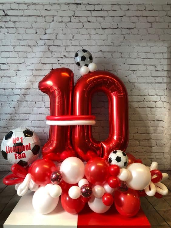 Red Number 14 Balloon - 40 Inch Birthday Decoration for 14th Year Celebration | Party Supplies for Boys & Girls