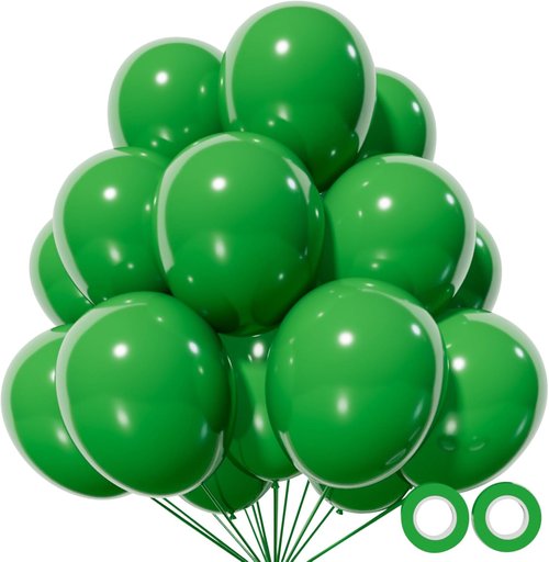 110Pcs Dark Green Latex Balloons - 12 Inch Round Helium Balloons for Christmas Parties