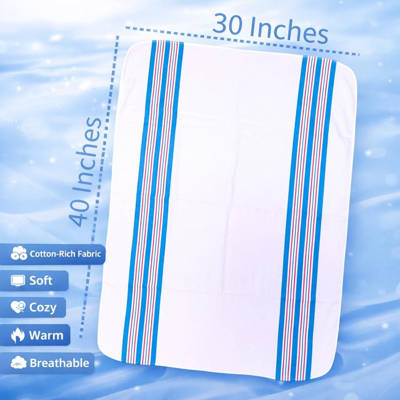 Vakly Hospital Receiving Baby Blankets [Pack of 3] Soft Flannel Nursery Swaddle, 30''x40'' Cozy Unisex Wrap for Swaddling & Wrapping Newborn Babies for Girl or Boy