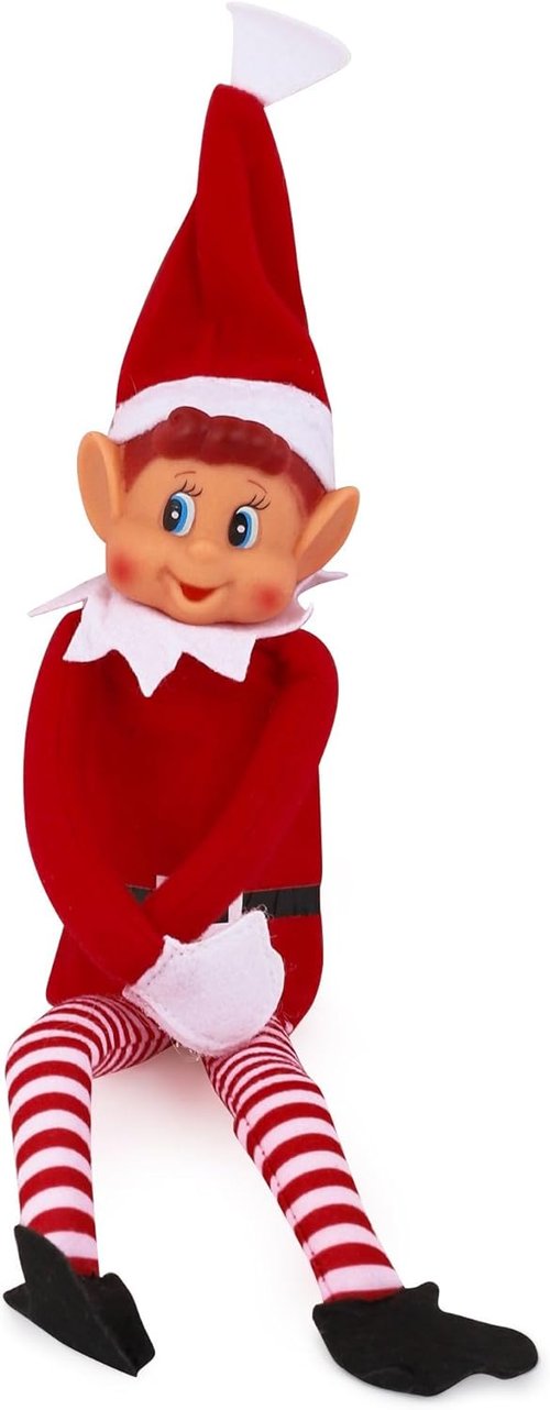 Christmas Elf Behaving Badly Plush Toy - Naughty Bendy Doll | 12-Inch Holiday Decor