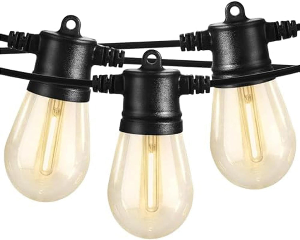 SUNTHIN Outdoor String Lights - 48FT Patio Lights with 16 Shatterproof LED Bulbs for Garden & Party